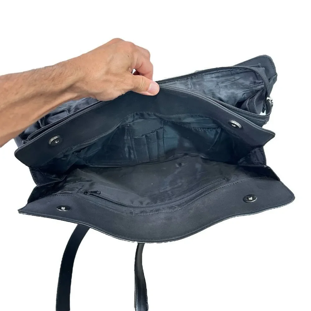 Rosetti Crossbody Computer Messenger Bag Multiple Compartments Black